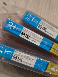 3 Cartucce Epson 551XL Cyan