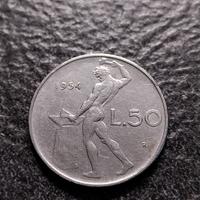 50 Lire 1954 Vulcano Prima coniazione 1^ Tipo Ital
