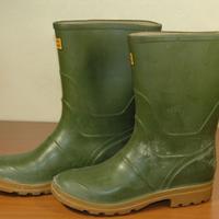 Stivali gomma verdi bassi tronchetto