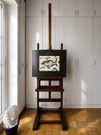 Cavalletto da pittore professionale in legno