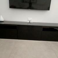 Mobile TV Besta Ikea Nero 180x42x39