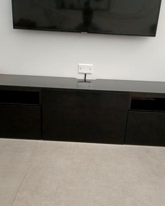 Mobile TV Besta Ikea Nero 180x42x39
