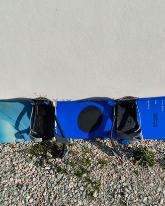 Tavola da snowboard con attacchi