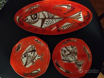 Servizio piatti FIDIA, ceramica artistica italiana