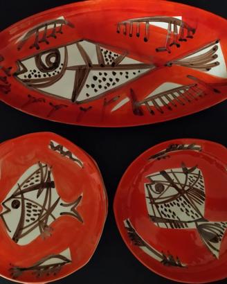 Servizio piatti FIDIA, ceramica artistica italiana