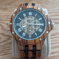 Orologio uomo legno e acciaio