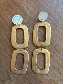 Orecchini Metallo oro geometrici