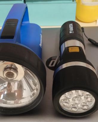 3 torce funzionanti ma senza batterie