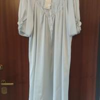 Camicia da notte grigio perla