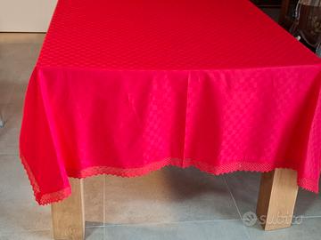tovaglia rossa m. 3,30 puro cotone