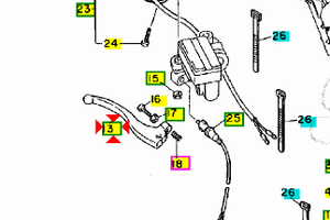 Leva freno ant Yamaha XT600 43F839220000