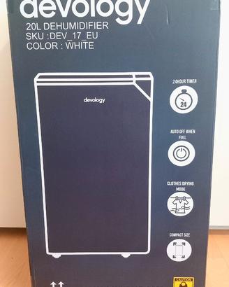 Deumidificatore Devology 20 Litri al Giorno