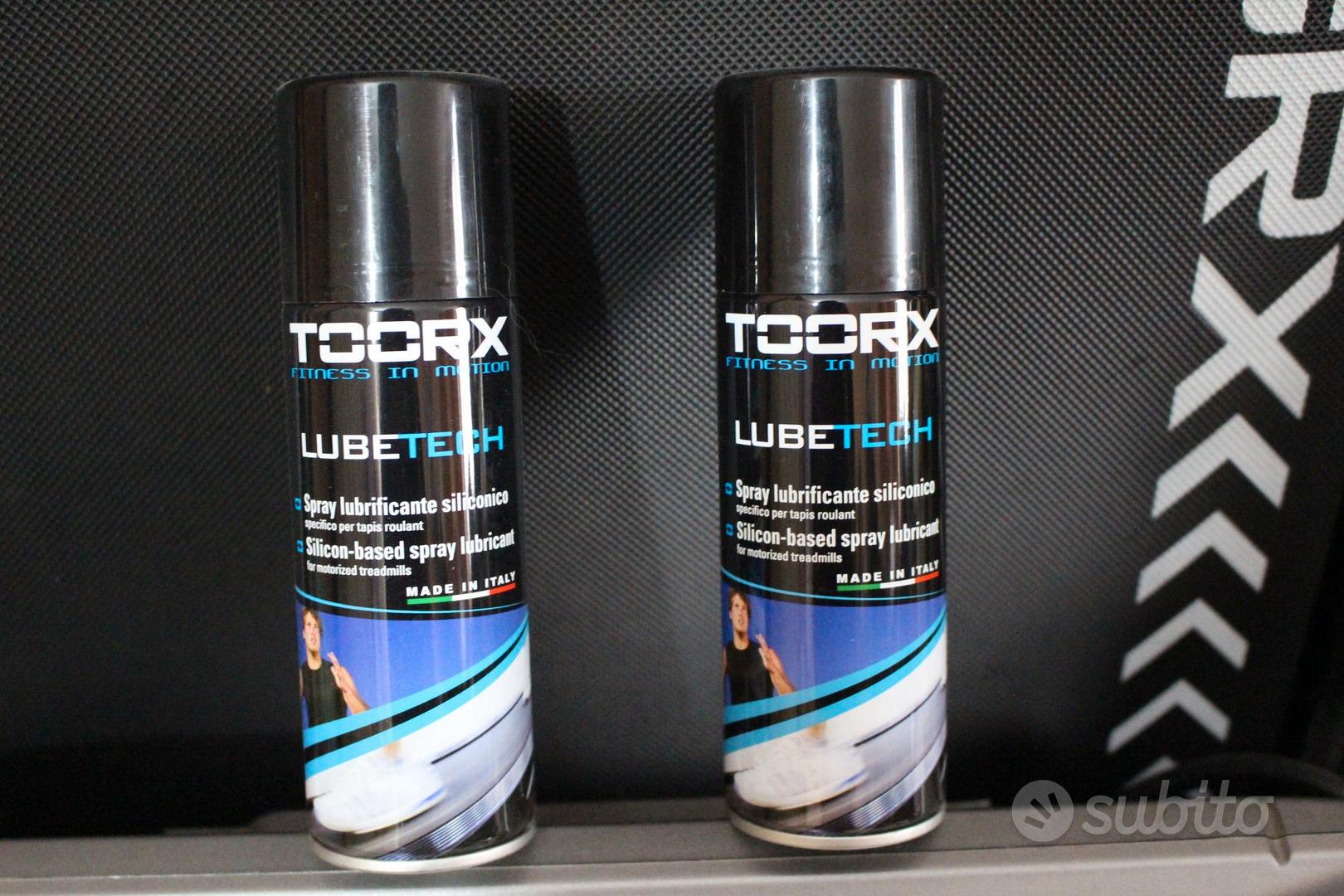 Spray lubrificante siliconico LUBETECH per tapis roulant