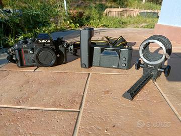 Nikon F3, Motore, soffietto macro, borsa originale