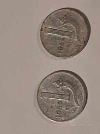 monete della Repubblica Italiana da 1 lira del '55