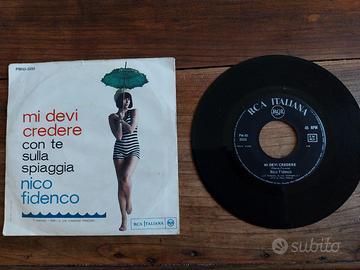 45 giri Nico Fidenco Con te sulla spiaggia