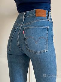 Jeans Levi’s skinny vita alta W 25 L 28 come nuovo