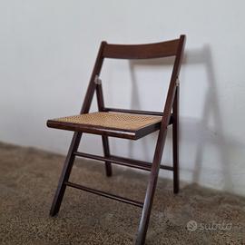 Sedia in faggio e paglia di Vienna anni '70