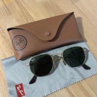 Occhiali Ray-ban esagonali gold