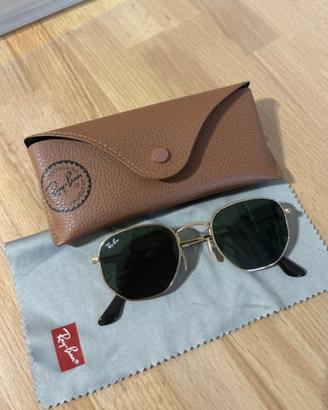 Occhiali Ray-ban esagonali gold