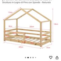 Struttura letto e materasso montessori