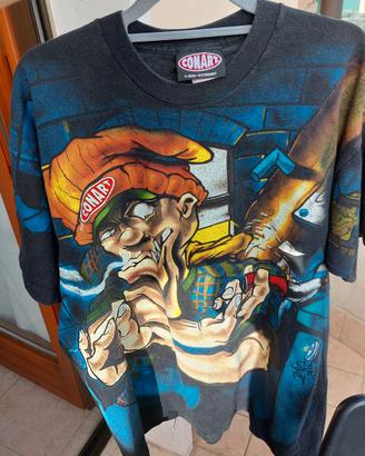 Vintage 1993 Conart All Over Print T Shirt Hip Hop