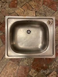 Lavello incasso rettangolare acciaio inox 1 vasca