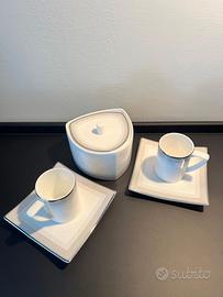 Servizio Caffe 13 pz porcellana e platino