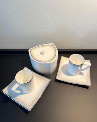 Servizio Caffe 13 pz porcellana e platino