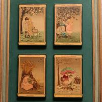 Dipinto su legno Art Nouveau_4 stagioni