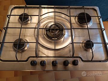 Piano cottura fornello gas 5 fuochi 