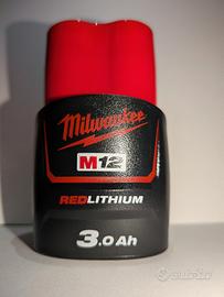 Batteria Milwaukee M12 REDLITHIUM 3.0Ah  (nuova)