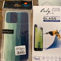 Cover e vetro temperato IPhone 12pro
