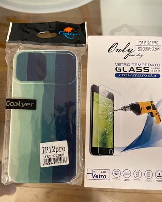 Cover e vetro temperato IPhone 12pro