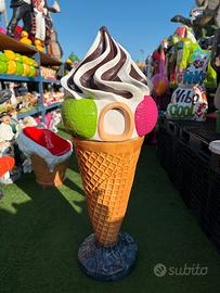 Statua Vetroresina Cestino Gelato