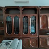 4 mobili/ credenza in legno con intagli