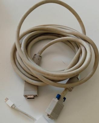 Cavo VGA maschio/maschio 5 MT. +  Adattatore Apple