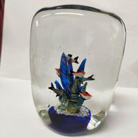 Fermacarte vetro Murano acquario anni 60