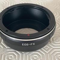 Adattatore ottiche Canon Eos su corpo Fuji Fx