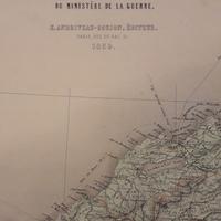 Carta geografica antica dell'Algeria 