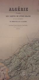 Carta geografica antica dell'Algeria 