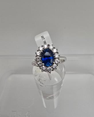 Anello Margherita Zaffiro e Diamanti  Visconti