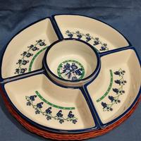 Vassoio in vimini con 5 salsiere ...nuovo 