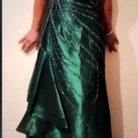 Abito da cerimonia alta sartoria  verde smeraldo