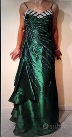 Abito da cerimonia alta sartoria  verde smeraldo