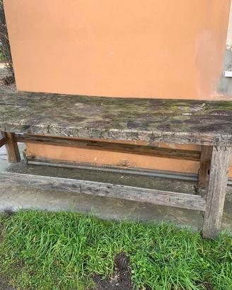 Bancone o tavolo da falegname in quercia