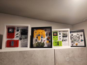 Quadri artigianali controller e Gameboy Nintendo