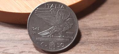 moneta 50 centesimi 1943