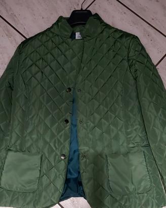 Giacca trapuntata verde