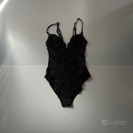 La Perla Vintage Body Nero in Tulle Ricamato